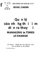 Quản lý vào những thời điểm diễn ra thay đổi 24 công cụ dành cho các nhà quản lý, các cá nhân và các nhóm michael d. maginn