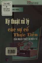 Kỹ thuật xử lý các sự cố thực tiễn của mạch thiết bị điện tử  trung minh