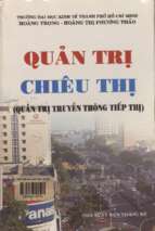 Quản trị chiêu thị (quản trị truyền thông tiếp thị)  hoàng trọng, hoàng thị phương thảo