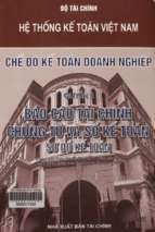 Chế độ kế toán doanh nghiệp  quyển 2 báo cáo tài chính chứng từ và sổ kế toán, hệ thống sơ đồ kế toán  bộ tài chính