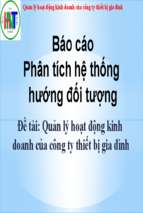 Quản lý hoạt động kinh doanh của công ty thiết bị gia đình