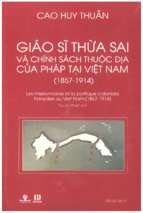 Giáo sĩ thừa sai và chính sách thuộc địa của pháp tại Việt nam (1857-1914)