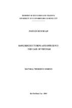 Tái cấu trúc ngân hàng và hiệu quả hoạt động ngân hàng  trường hợp việt nam nơi nghiên cứu đại học kinh tế tphcm