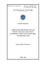 Nghiên cứu đặc điểm sinh học, sinh thái của ong anisopteromalus calandrae (howard) ký sinh mọt cánh cứng hại trong kho tại tỉnh đồng tháp