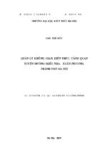 Quản lý không gian, kiến trúc, cảnh quan tuyến đường miêu nha xuân phương, thành phố hà nội (luận văn thạc sĩ)