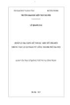 Quản lý hệ thống hạ tầng kỹ thuật khu đô thị mới trung văn, phường trung văn , quận nam từ liêm, hà nội (luận văn thạc sĩ)