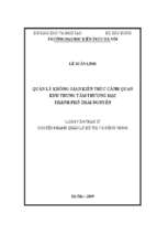 Quản lý không gian kiến trúc cảnh quan khu trung tâm thương mại thành phố thái nguyên (luận văn thạc sĩ)