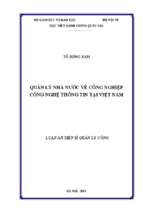 Quản lý nhà nước về công nghiệp công nghệ thông tin tại việt nam