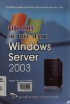 Giáo trình hệ điều hành windows server 2003  lê tự thanh