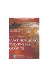 Giáo trình luật hợp đồng thương mại quốc tế  nguyễn văn luyện, lê thị bích thọ, dương anh sơn