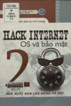 Hack internet  os và bảo mật. tập 2  vũ đình cường