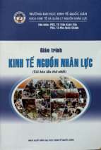 Giáo trình kinh tế nguồn nhân lực  trần xuân cầu, mai quốc chánh (chủ biên) và các tác giả khác