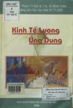 Kinh tế lượng ứng dụng  phần cơ bản và cơ sở  phạm trí cao, vũ minh châu