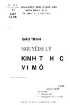 Giáo trình nguyên lý kinh tế học vi mô  vũ kim dũng (chủ biên) và các tác giả khác