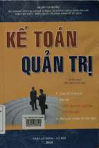 Kế toán quản trị  bùi văn trường