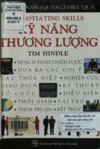 Kỹ năng thương lượng  cẩm nang quản lý  tim hindle