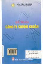 Kế toán công ty chứng khoán  ngô thế chi và các tác giả khác