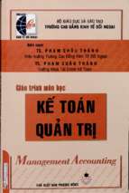 Giáo trình môn học kế toán quản trị  phạm châu thành, phạm xuân thành