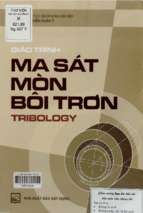 Giáo trình ma sát, mòn, bôi trơn (tribology)  nguyễn doãn ý