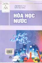 Hóa học nước  lâm ngọc thụ, trần thị hồng