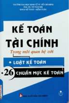 Kế toán tài chính trong mối quan hệ với luật kế toán, 26 chuẩn mực kế toán võ văn nhị