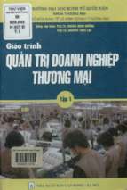 Giáo trình quản trị doanh nghiệp thương mại. tập 1  hoàng minh đường, nguyễn thừa lộc