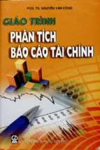 Giáo trình phân tích báo cáo tài chính  nguyễn văn công