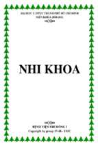 Giáo trình nhi khoa y hcm 