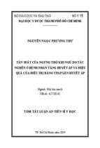 Tần suất của ngưng thở khi ngủ do tắc nghẽn ở bệnh nhân tăng huyết áp và hiệu quả của điều trị bằng cpap lên huyết áp tt