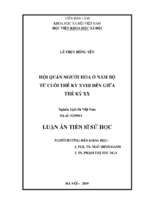 Hội quán người hoa ở nam bộ từ cuối thế kỷ xviii đến giữa thế kỷ xx