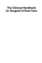 2012 the clinical handbook for surgical critical care
