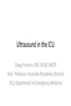 Ultrasound in the icu   handout edition 1