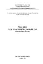 Giáo trình quy hoạch sử dụng đất đai