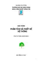 Phân tích và thiêt kê hệ thống