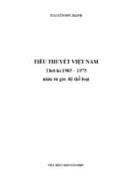 Tiểu thuyết việt nam thời kì 1965 – 1975 nhìn từ góc độ thể loại