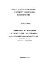 Quyết định đầu tư của doanh nghiệp trong điều kiện bất định trường hợp thuế carbon tại các nước đang phát triển. (investment decision under uncertainty the case of carbon taxation in developing countries)
