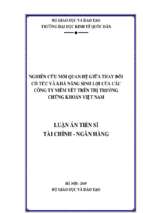 Nghiên cứu mối quan hệ giữa thay đổi cổ tức và khả năng sinh lợi của các công ty niêm yết trên thị trường chứng khoán việt nam