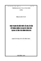 Thực trạng và kiến thức của người dân về phòng chống tai nạn thương tích tại hai xã tỉnh thái bình năm 2018.