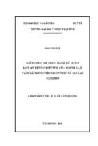 Kiến thức và thực hành sử dụng một số thuốc điều trị của người dân tại 8 xã thuộc tỉnh kon tum và gia lai năm 2018.