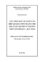 Lựa chọn bài tập nâng cao hiệu quả đá tống ngang cho đội tuyển quyền nữ trường thpt yên phong 1   bắc ninh