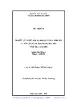 (Luận văn thạc sĩ) Nghiên cứu phân lập và định lượng catechin từ búp chè xanh tại một số địa bàn tỉnh Thái Nguyên
