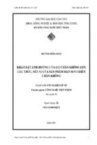 Luận văn khảo sát ảnh hưởng của độ chân không đến cấu trúc, mùi vị của sản phẩm hạt sen chiên chân không