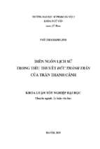 Diễn ngôn lịch sử trong tiểu thuyết đức thánh trần của trần thanh cảnh