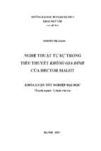 Nghệ thuật tự sự trong tiểu thuyết không gia đình của hector malot