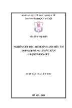Nghiên cứu đặc điểm hình ảnh siêu âm doppler năng lượng gân ở bệnh nhân gút.