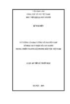 Tư tưởng của đại tưởng của đại tướng võ nguyên giáp về phát huy nhân tố con người trong chiến tranh giải phóng dân tộc việt nam