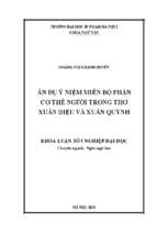 ẩn dụ ý niệm miền bộ cơ thể người trong thơ xuân diệu và xuân quỳnh