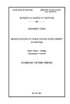 Chính sách kiều hối phục vụ phát triển kinh tế việt nam tt tiếng anh