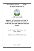 Phân tích thực trạng cung ứng thuốc và đánh giá một số giải pháp nhằm nâng cao chất lượng cung ứng thuốc tại bệnh viện đa khoa bắc kạn tt