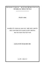 Nghiên cứu nội dung giáo dục thể chất chuyên biệt cho sinh viên ngành đi biển trường đại học hàng hải việt nam